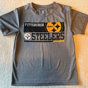 NFL Pittsburgh Steelers Kids Gray T-Shirt, Sz 6/7